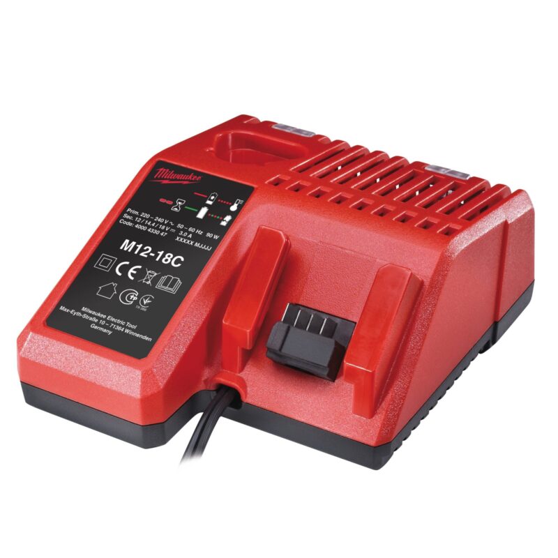 Cargador multivoltaje estándar M12™ - M18™ de Milwaukee (M12-18 C).