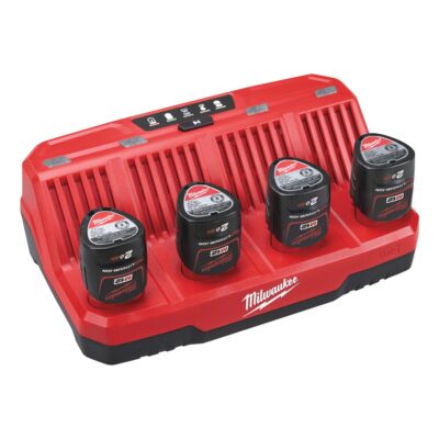 Cargador M12 C4 – 4 Puertos M12, Secuencial | Milwaukee