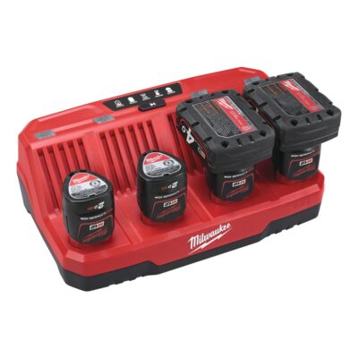 Cargador M12 C4 – 4 Puertos M12, Secuencial | Milwaukee