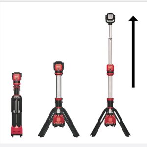 Trípode Milwaukee M12 SAL con luz LED de 1.400 lúmenes