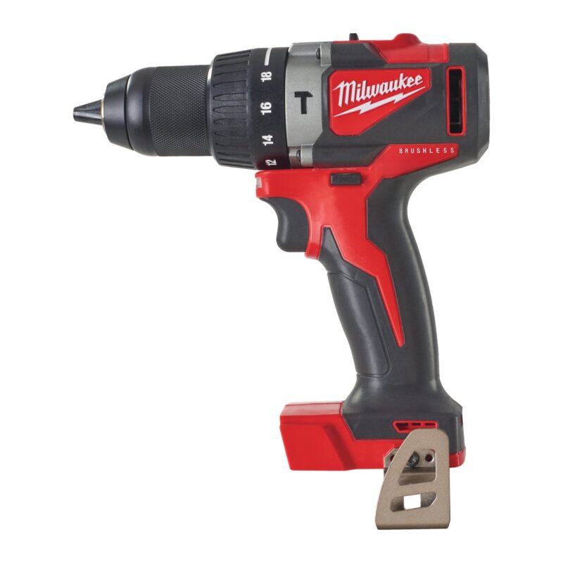 Taladro percutor compacto sin escobillas M18™ Milwaukee M18 BLPD2-0X, 18V, con 82Nm de par y función percutora.