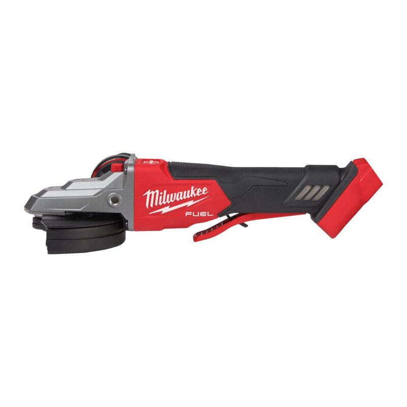 Amoladora angular M18 FUEL™ Milwaukee M18 FSAGF125XPDB-0X, 125mm, con cabeza plana, freno RAPIDSTOP™ y paleta.