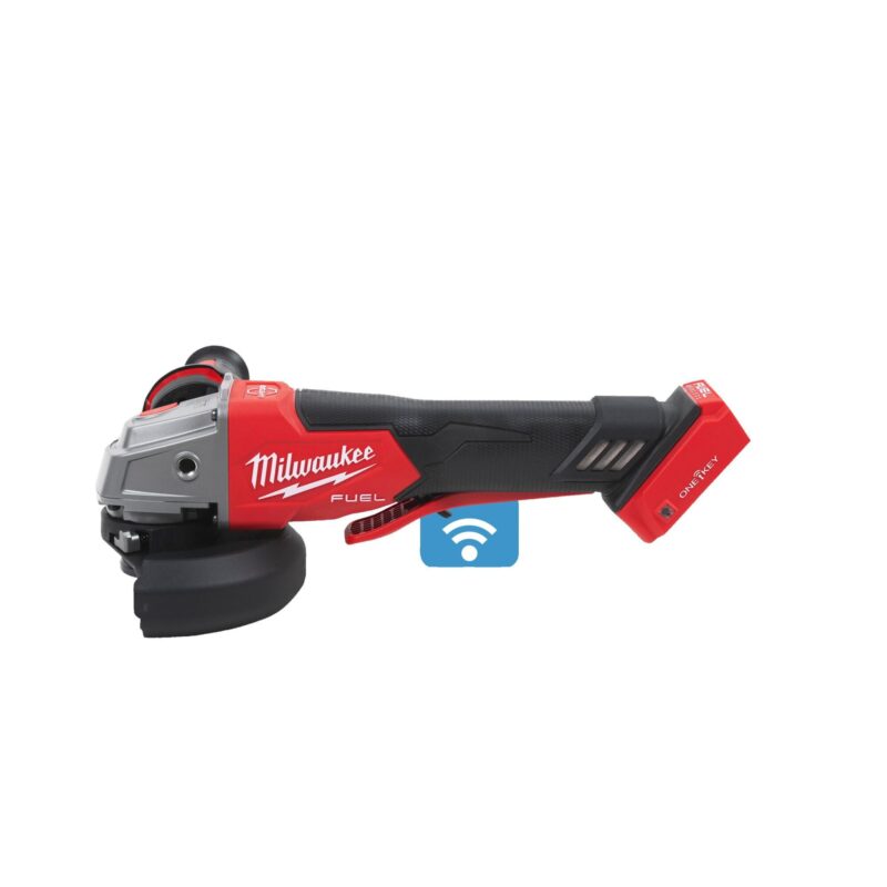 Amoladora angular M18 FUEL™ ONE-KEY™ Milwaukee M18 ONEFSAG125XPDB-0X, 125mm, con freno RAPIDSTOP™ y paleta.