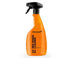 Botella de spray limpia llantas McLaren MCL3041 con efecto de cambio de color.