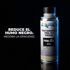 Envase de 250ml del Tratamiento Pre ITV Diésel EMMEX, un aditivo de última generación para limpiar el sistema de inyección, eliminar agua, reducir emisiones y mejorar el rendimiento de motores diésel.