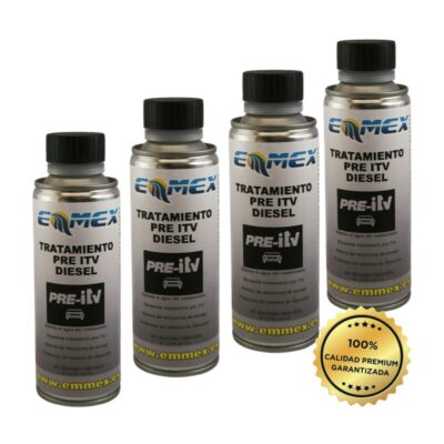 Pack de 4 – Tratamiento Pre-ITV diésel – 250ml – Reduce emisiones, limpia inyectores | EMMEX