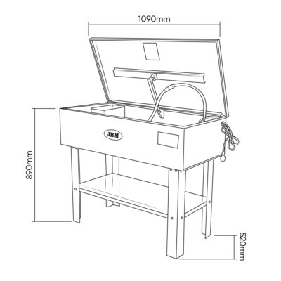 Máquina Limpiadora de Piezas 150L – Limpieza Profunda y Eficiente | JBM