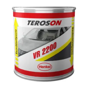 Bote de pasta para esmerilar válvulas Teroson VR 2200, con compartimentos para grano grueso y grano fino.