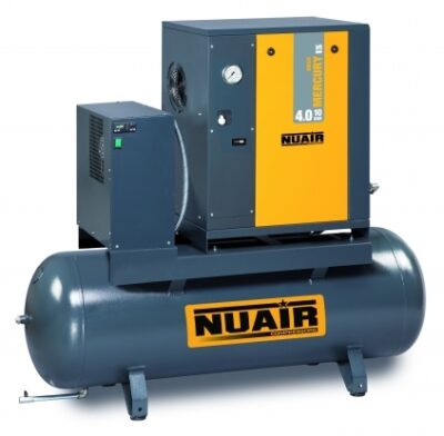 Compresor de Tornillo Mercury Mech 4.0-10-200 + Caldera 200L y secador | NUAIR