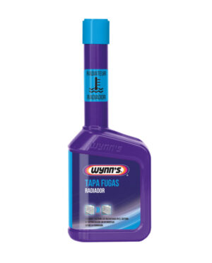 Botella de 325ml del aditivo tapa fugas de radiador y junta de culata de la marca Wynn's.