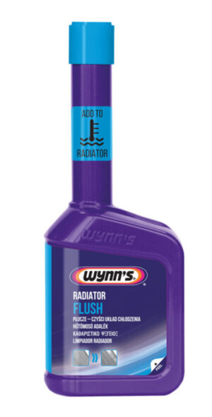 Botella de 325ml del aditivo limpiador de radiador y circuito de refrigeración de la marca Wynn's.
