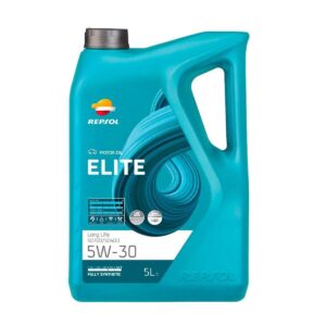 Aceite Repsol ELITE LONG LIFE 50700/50400 5W-30 en envase de 5L.
