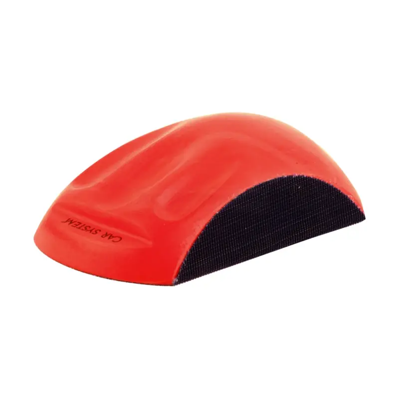 Taco de lijado manual amarillo de poliuretano Carsystem para discos de velcro de 150 mm.