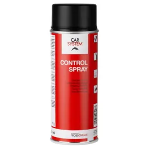Aerosol Control Spray de Carsystem color negro utilizado como guía técnica para el lijado de aparejos.