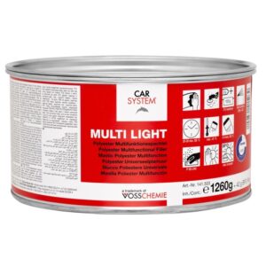 Lata de 1,3 kg de masilla multifunción ultraligera Carsystem Multi Light para carrocería.