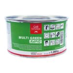 Lata de 1,3 kg de masilla verde ultraligera de secado rápido Carsystem Multi Green Rapid.