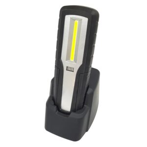 Lámpara LED COB articulada con base magnética y cargador USB.