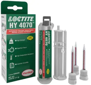 Jeringa de 11g del adhesivo híbrido universal Loctite HY 4070 para uniones rápidas y estructurales.