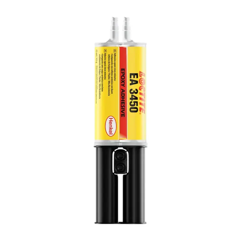 adhesivo-epoxi-para-metal-loctite-ea3450-25ml Jeringa de 25ml del adhesivo epoxi para metal Loctite EA 3450, de curado rápido.
