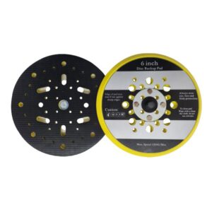 Plato de recambio multiperforado de 150mm para lijadora rotorbital con sistema de aspiración de polvo.