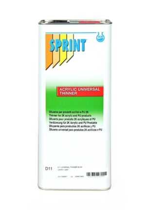 Garrafa de 5 litros de diluyente acrílico de secado lento Sprint D11 para pintura de carrocería.